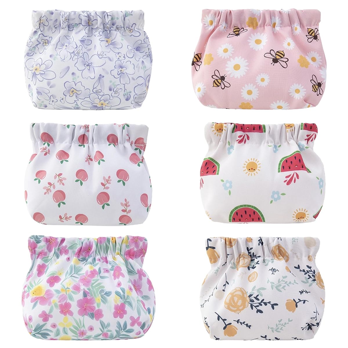 MAYCREATE 6pcs Small Makeup Pouches for Women, Flower Print Lipstick Makeup Pouch, Cute Coin Purse, Aesthetic Pocket Travel Cosmetic Bag Storage Organizer for Makeup Tools, Accessories MAYCREATE 6pcs Small Makeup Pouches for Women, Flower Print Lipstick Makeup Pouch, Cute Coin Purse, Aesthetic Pocket Travel Cosmetic Bag Storage Organizer for Makeup Tools, Accessories